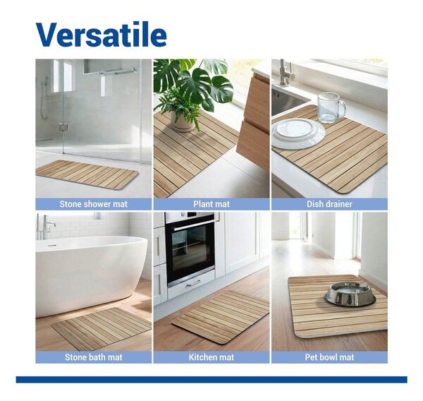 Kopalniška preproga iz diatomejske zemlje v naravni barvi 39x60 cm Lepiana – Wenko