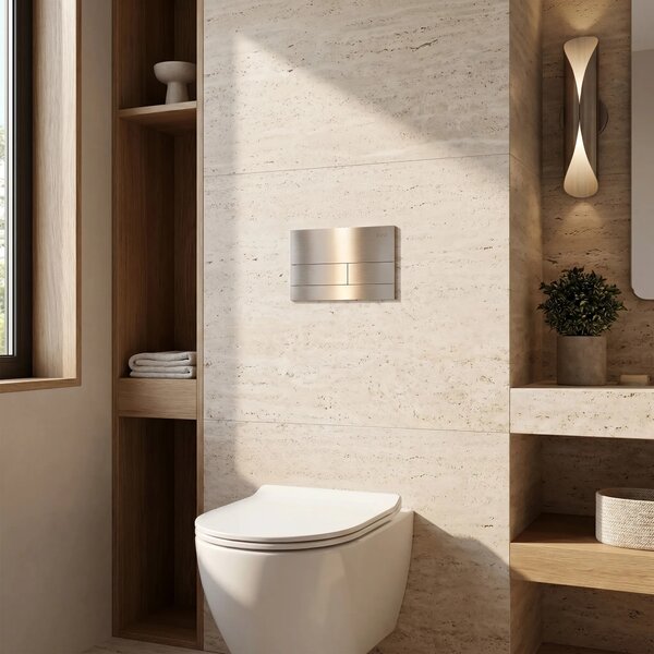 Podometni Set za WC Slim 024N z Gumbom T Brush Steel