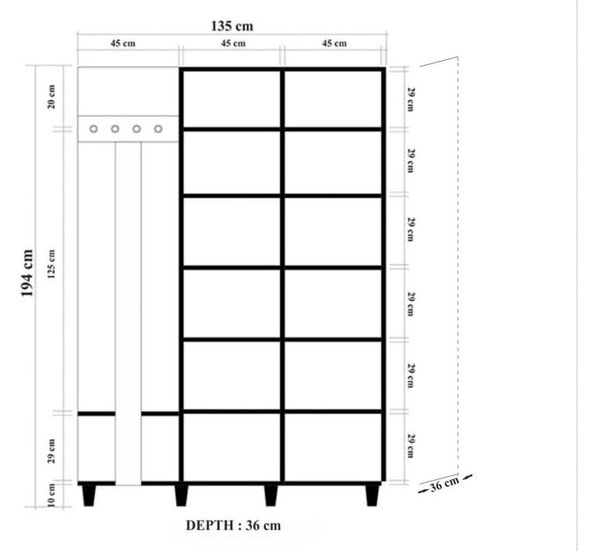 Predsobni komplet v hrastovem dekorju Garmanto - Kalune Design