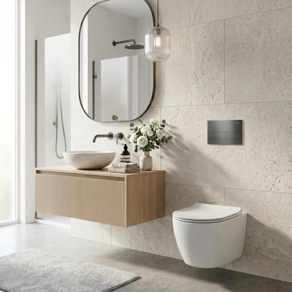 Podometni Set za WC Slim 024N z Gumbom T Titan