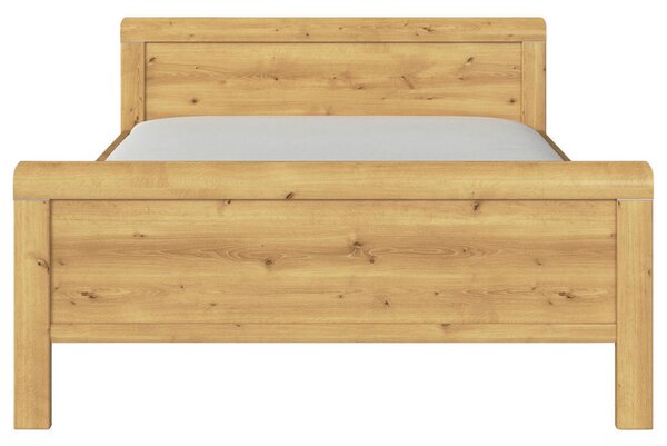 POSTELJA 140 cm x 200 cm , leseni material barve hrasta