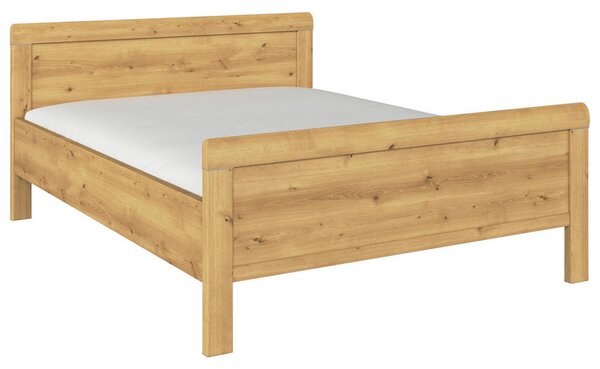 POSTELJA 140 cm x 200 cm , leseni material barve hrasta
