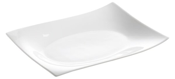 Bel porcelanast servirni krožnik 22x30 cm Motion – Maxwell & Williams