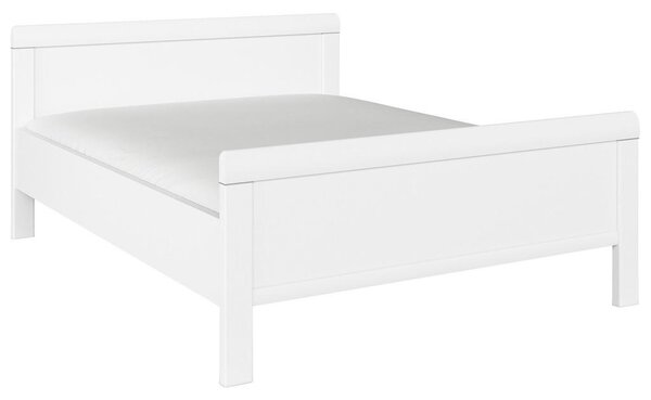 POSTELJA 140 cm x 200 cm , leseni material bela