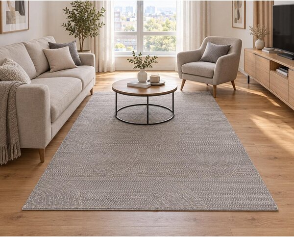 TKANA PREPROGA 80/150 cm tkano srebrne barve