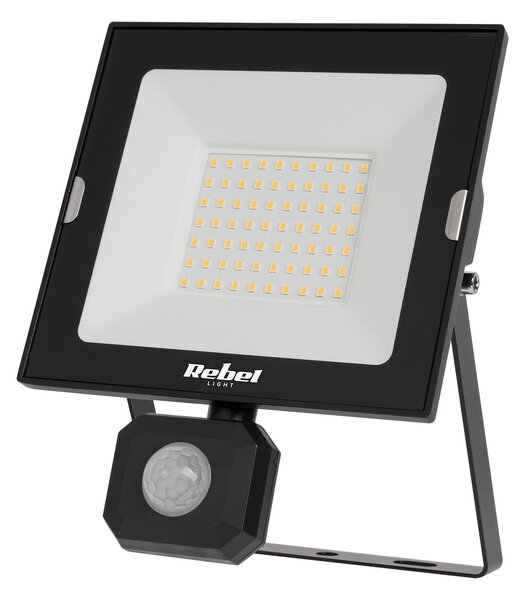50W zunanji LED reflektor črn 4000K IP44 s senzorjem gibanja - 1463416