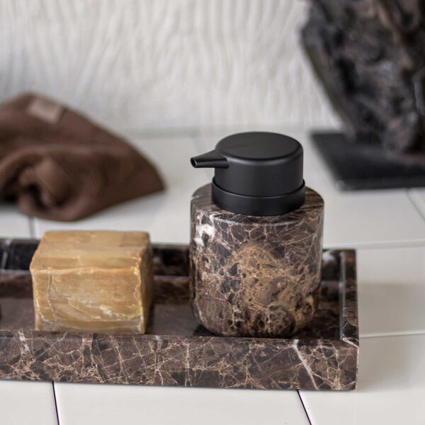 Rjav marmorni dozirnik za milo 200 ml Marble - Mette Ditmer Denmark