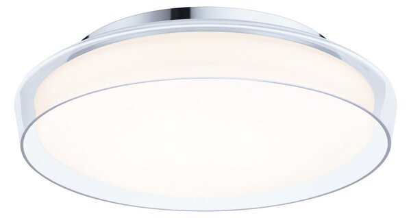 Paulmann Luena LED stropna svetilka, IP44, krom, Ø 35 cm, Kovinska, Dnevna soba / jedilnica, Kovina, Sodobni