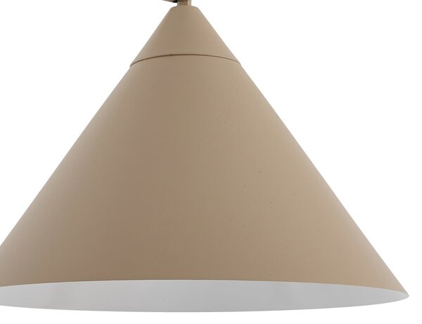 Lindby lokasta svetilka Triangolo, bež, višina 195 cm, kovina, E27, Bež, Dnevna soba / jedilnica, Kovina, Sodobni