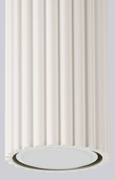 SOLLUX LIGHTING Stropna svetilka Carbon, bež, višina 10 cm, aluminij, zatemnjen, Bež, Dnevna soba / jedilnica, Aluminij, Sodobni