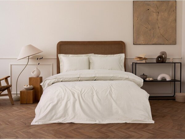 Podaljšana bež posteljnina za zakonsko posteljo iz bombažnega satena 240x220 cm Elegant – Mijolnir