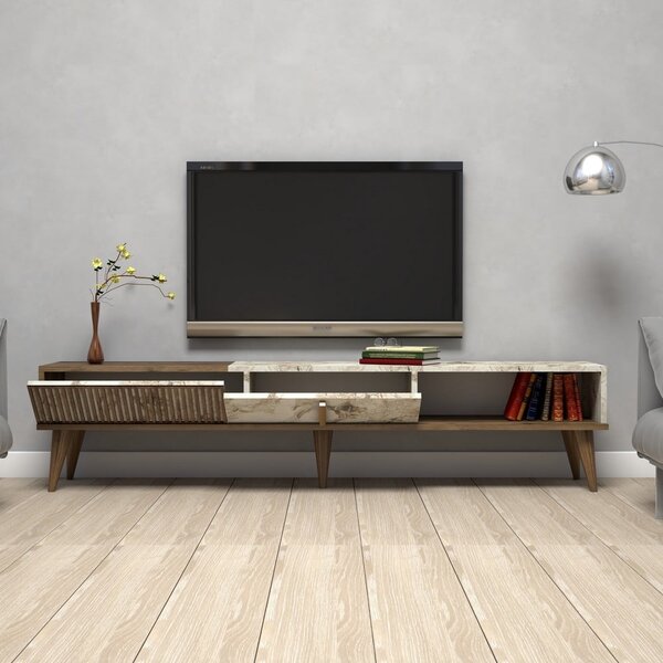 TV omarica v marmornem dekorju v naravni barvi 180x40 cm Milan – Kalune Design