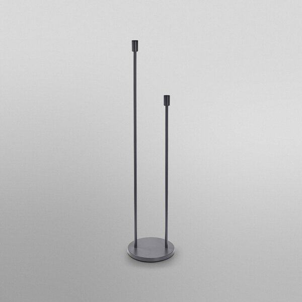 OSRAM stoječa svetilka DECOR STICK, temno siva, višina 146 cm 2 x E27, Siva, Dnevna soba / jedilnica, Kovina, Sodobni
