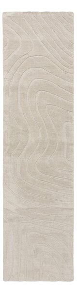 Kremno bel ročno tkan volnen tekač 60x230 cm Mesmerise Natural – Flair Rugs