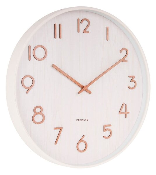 White Karlsson Pure Medium stenska ura iz lipovega lesa, ø 40 cm