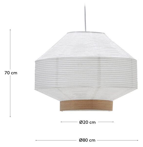 Belo senčilo ø 80 cm Hila – Kave Home