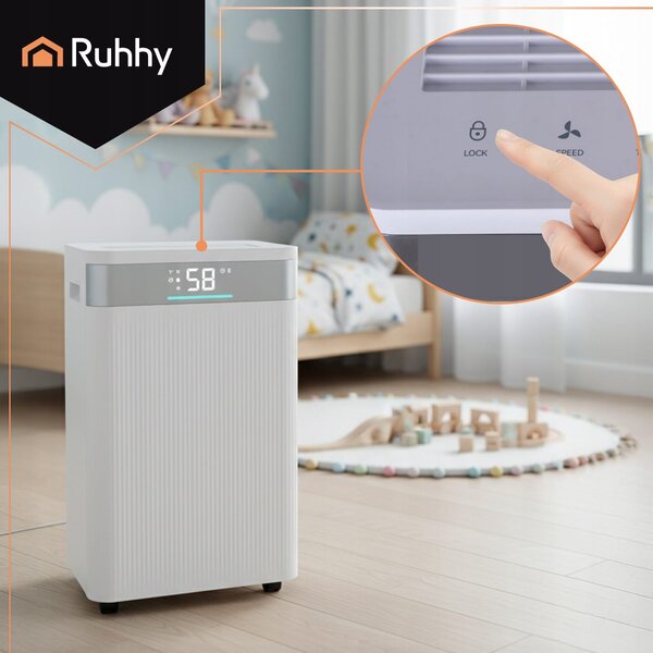 WiFi 330W kondenzacijski razvlaževalec LCD na kolesih 4,3L touch Brisoo