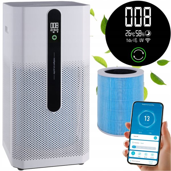 HEPA čistilec zraka Ioniqs LCD touch WIFI APP Smart Life 370m3/h