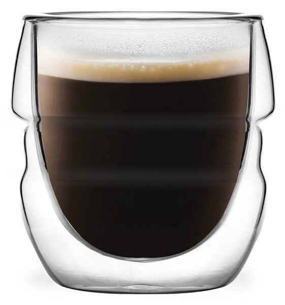 Steklene skodelice v kompletu za espresso z dvojno steno 2 ks 70 ml Sferico – Vialli Design