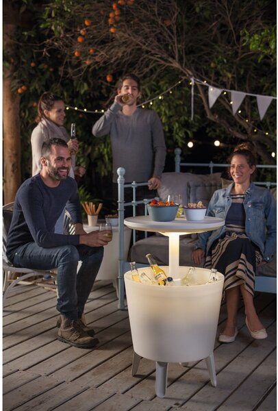 Okrogla vrtna miza s prostorom za led 49.5x49.5 cm Illuminated cool – Keter