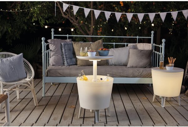 Okrogla vrtna miza s prostorom za led 49.5x49.5 cm Illuminated cool – Keter