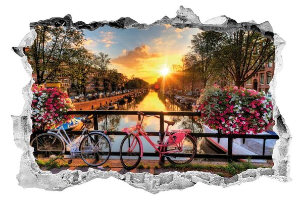 3D stenska nalepka Ambiance Sunrise over Amsterdam