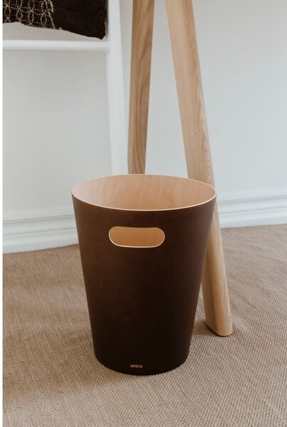 Rjav koš za smeti za pisarno 7,5 l Woodrow – Umbra
