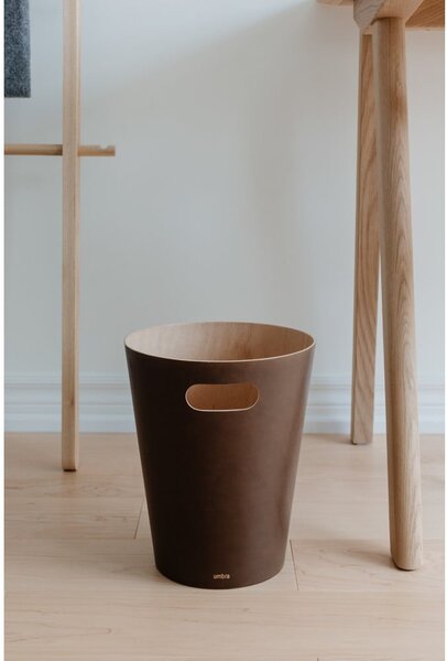 Rjav koš za smeti za pisarno 7,5 l Woodrow – Umbra