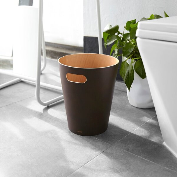 Rjav koš za smeti za pisarno 7,5 l Woodrow – Umbra
