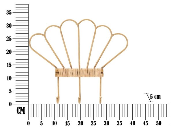 Kovinski stenski obešalnik v naravni barvi Panama - Mauro Ferretti