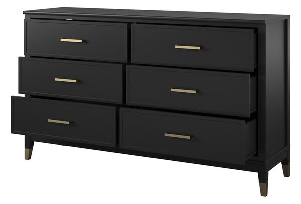 Črna komoda 144x85x41 cm Westerleigh – Støraa