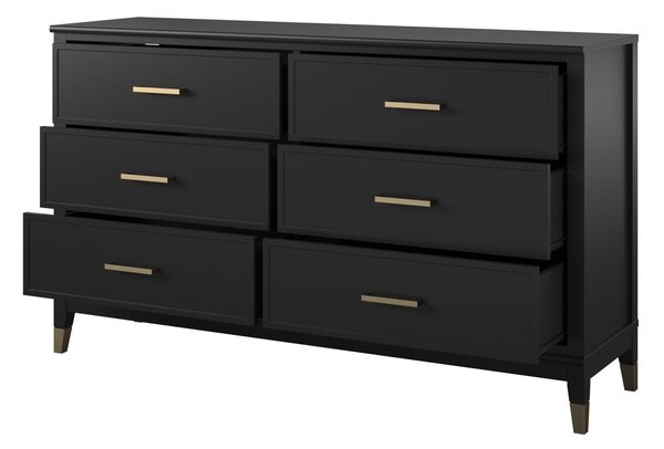 Črna komoda 144x85x41 cm Westerleigh – Støraa