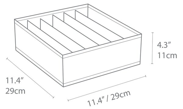 Bež organizator predalov s predali Bigso Box of Sweden Predal, 29 x 11 cm