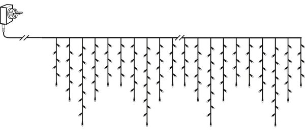 Zunanja svetlobna veriga LED Star Trading, dolžina 5,9 m