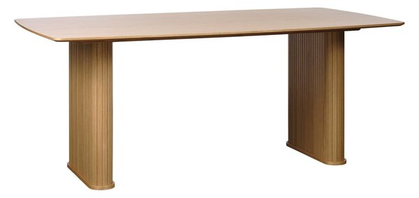 Jedilna miza z mizno ploščo v hrastovem dekorju 100x190 cm Nola – Unique Furniture