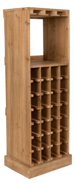 Rjava vinska omara iz masivne jelke število steklenic 28, 43,5x118,5 cm Claude – Dutchbone