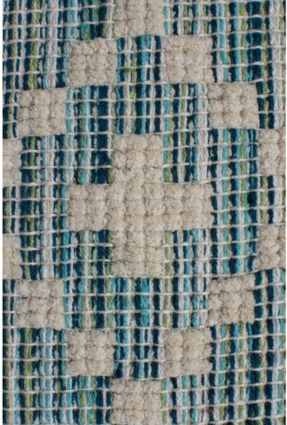 Bež-moder bombažen tekač Flair Rugs Leela, 60 x 200 cm