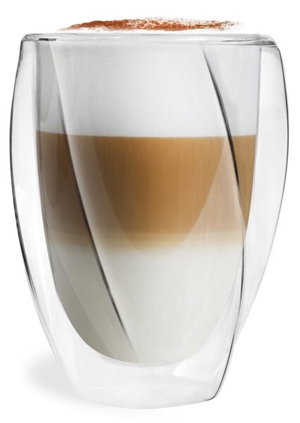 Komplet 2 dvostenskih kozarcev Vialli Design Latte, 300 ml