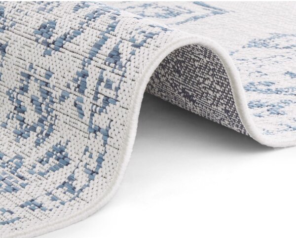 Modro-smetanova zunanja preproga NORTHRUGS Tilos, 120 x 170 cm