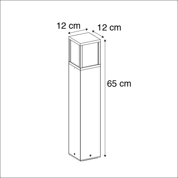 Sodobna stoječa zunanja svetilka 65cm antracit IP54 - Zaandam