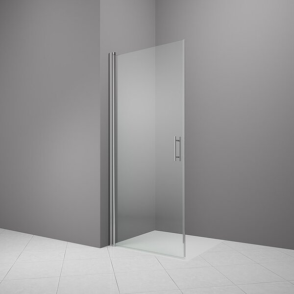 Tuš vrata Camargue Vario S2 (80 x 195 cm, srebrni profili, steklo: 6 mm, premaz WonderClean)