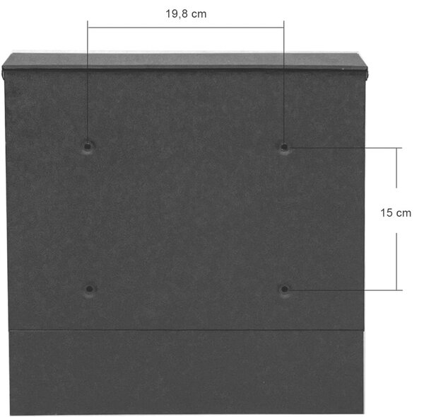 Moderni poštni nabiralnik z režo za časopise antracit + inox X9 AKCIJA