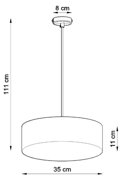 Siva viseča svetilka ø 35 cm Atis – Nice Lamps