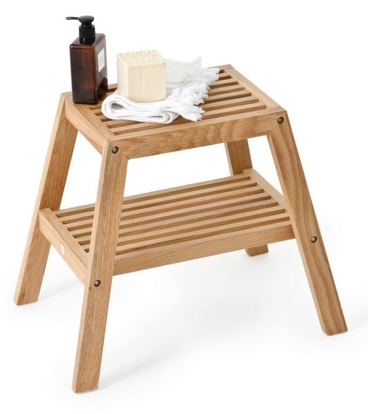 Stolček iz hrastovega lesa Wireworks Slatted Stool