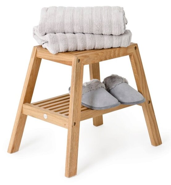 Stolček iz hrastovega lesa Wireworks Slatted Stool