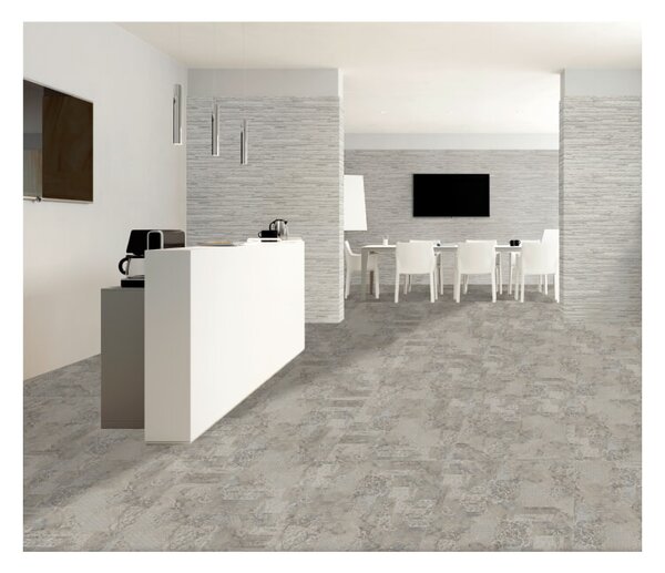 Gres ploščica Carpet (60 x 60 cm, siva, rektificirana, glazirana, R10)