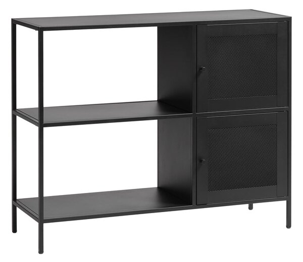 Črn kovinski regal 100x81 cm Malibu – Unique Furniture