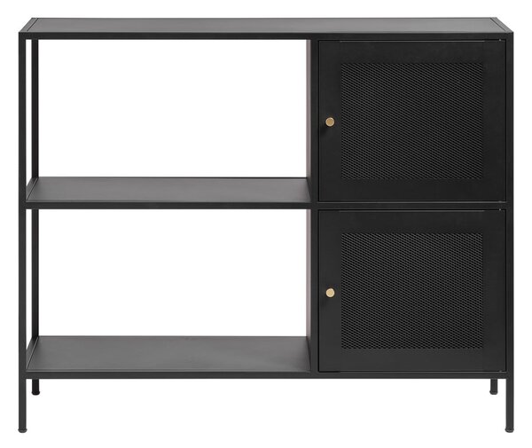 Črn kovinski regal 100x81 cm Malibu – Unique Furniture