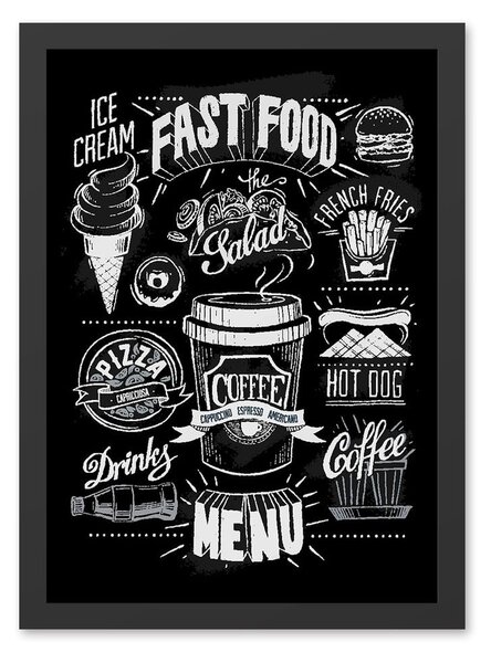 Slika 55x70 cm Menu – Wallity