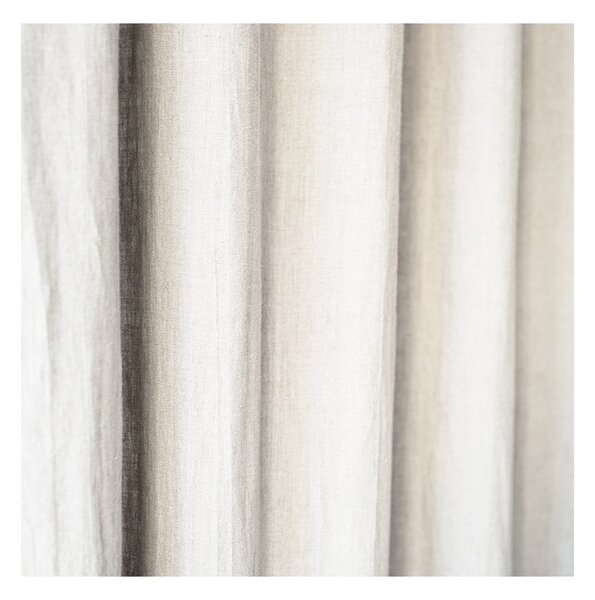 Kremno bela lanena zavesa Linen Tales Night Time, 250 x 140 cm